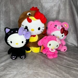 Hello Kitty Sanrio Plush Lot Of 4